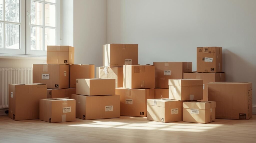 Organização de caixas para mudança interestadual