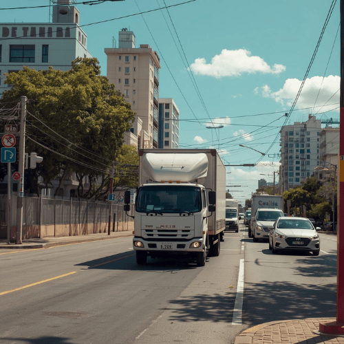 Caminhão de mudança em Duque de Caxias
