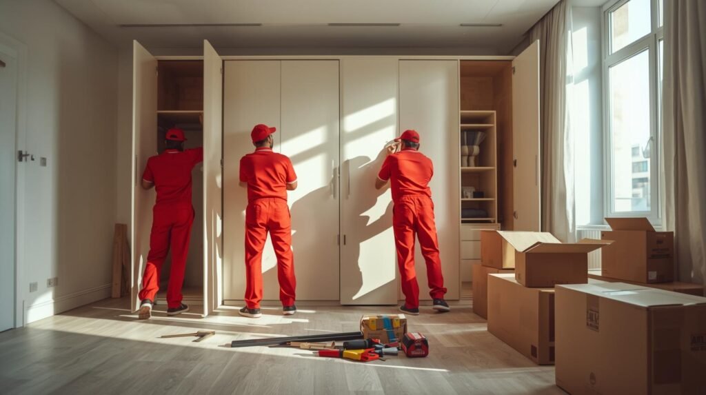 Equipe desmontando moveis para realizar mudanças RJ