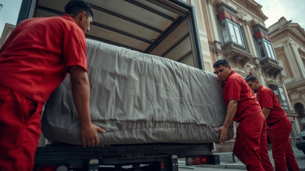 Mudança residencial no Rio de Janeiro com proteção de móveis