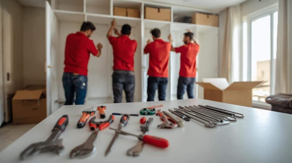 Montagem de móveis em mudança residencial RJ