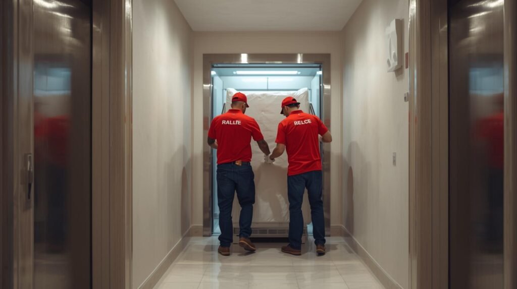 Mudança residencial em apartamento no RJ com elevador de serviço