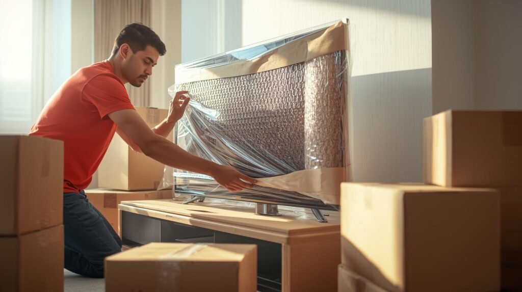 Serviço embala tudo realizado por empresa de mudança no Rio de Janeiro