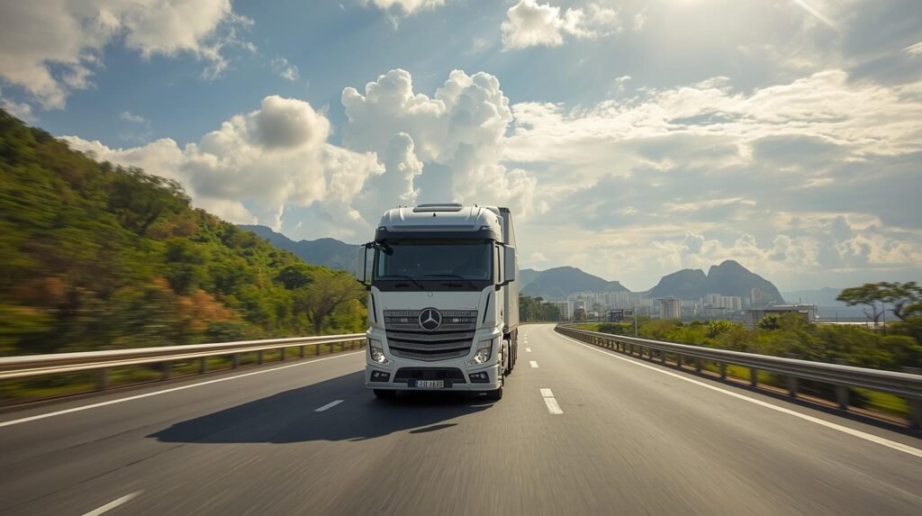 Caminhão de mudança intermunicipal no RJ