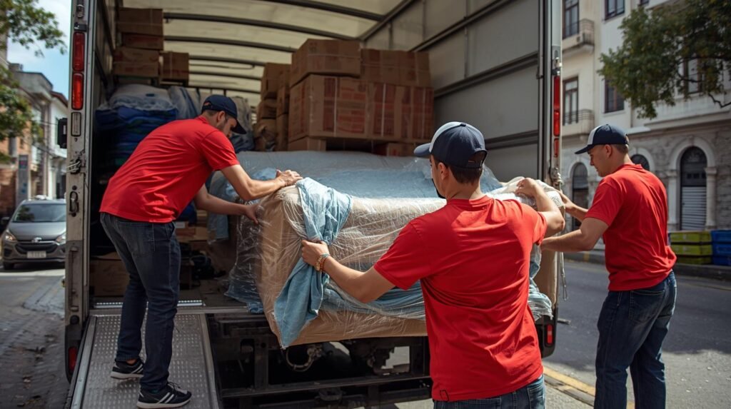 Mudança residencial no Rio de Janeiro com móveis protegidos e equipe profissional