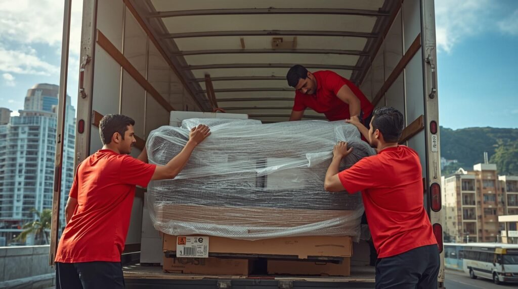 Empresa de mudanças no Rio de Janeiro realizando transporte seguro de móveis