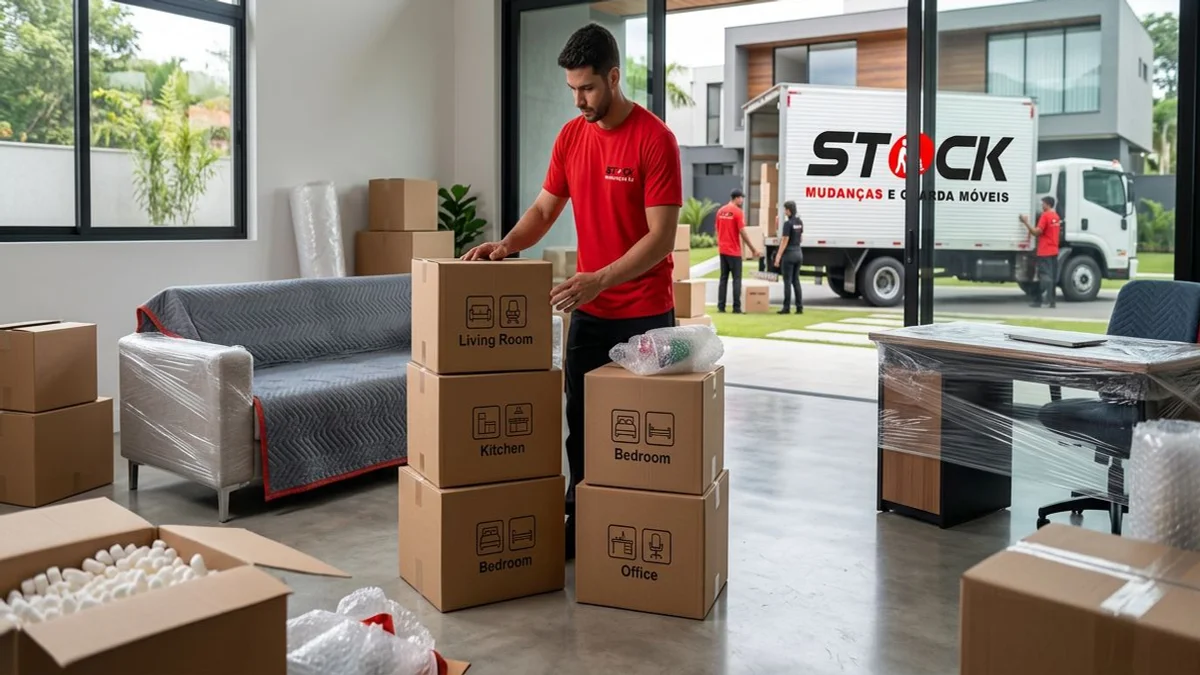 Como organizar mudanca residencial comodo por comodo - Stock Mudancas RJ
